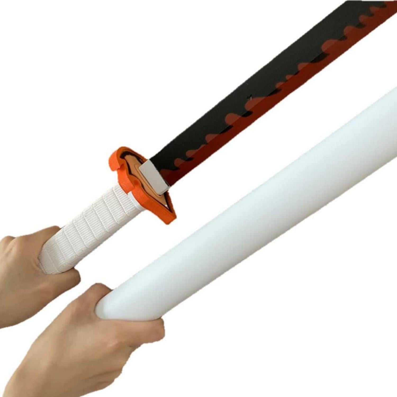 Halloween Demon Slayer Sword Prop 31.5inch PU Foam Rengoku Kyoujurou Giyuu Xmas Gift