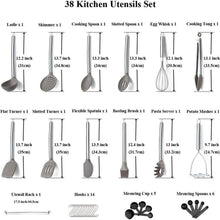 38-teiliges Silikon-Kochgeschirr-Set mit