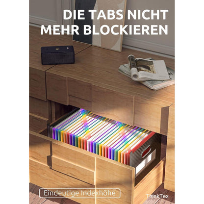 26-Taschen Akkordeonordner A-Z Bunte Register Upright Open