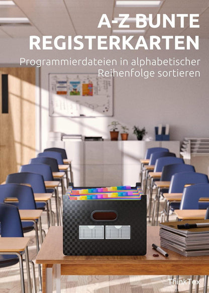 Expanding File Folder 26 Taschen A-Z Bunte Register Akkordeonordner