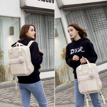 Cord-Schulrucksack Vintage Damen Herren Uni 42 Beige