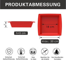 SILIVO Brownie Backform 20 cm 2er Set Silikon Eckig Antihaft