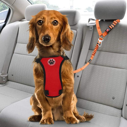 SlowTon Hundegurt Auto 2-in-1 Kopfstützen-Rückhalte Anschnallgurt