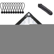Transparente Abdeckplane 2x6m wasserdicht mit Ösen und Seil