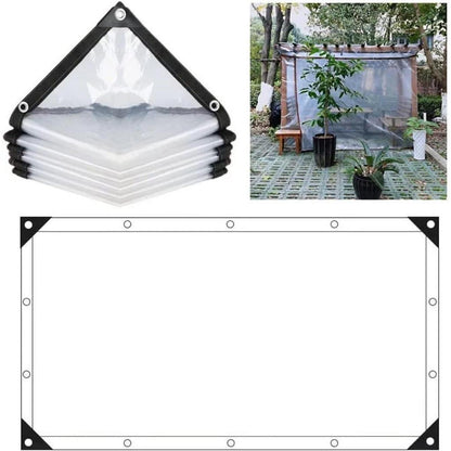 Transparente Abdeckplane 2x3m mit Ösen, wetterfest