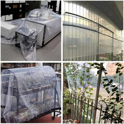 Transparente Abdeckplane 2x3m mit Ösen, wetterfest