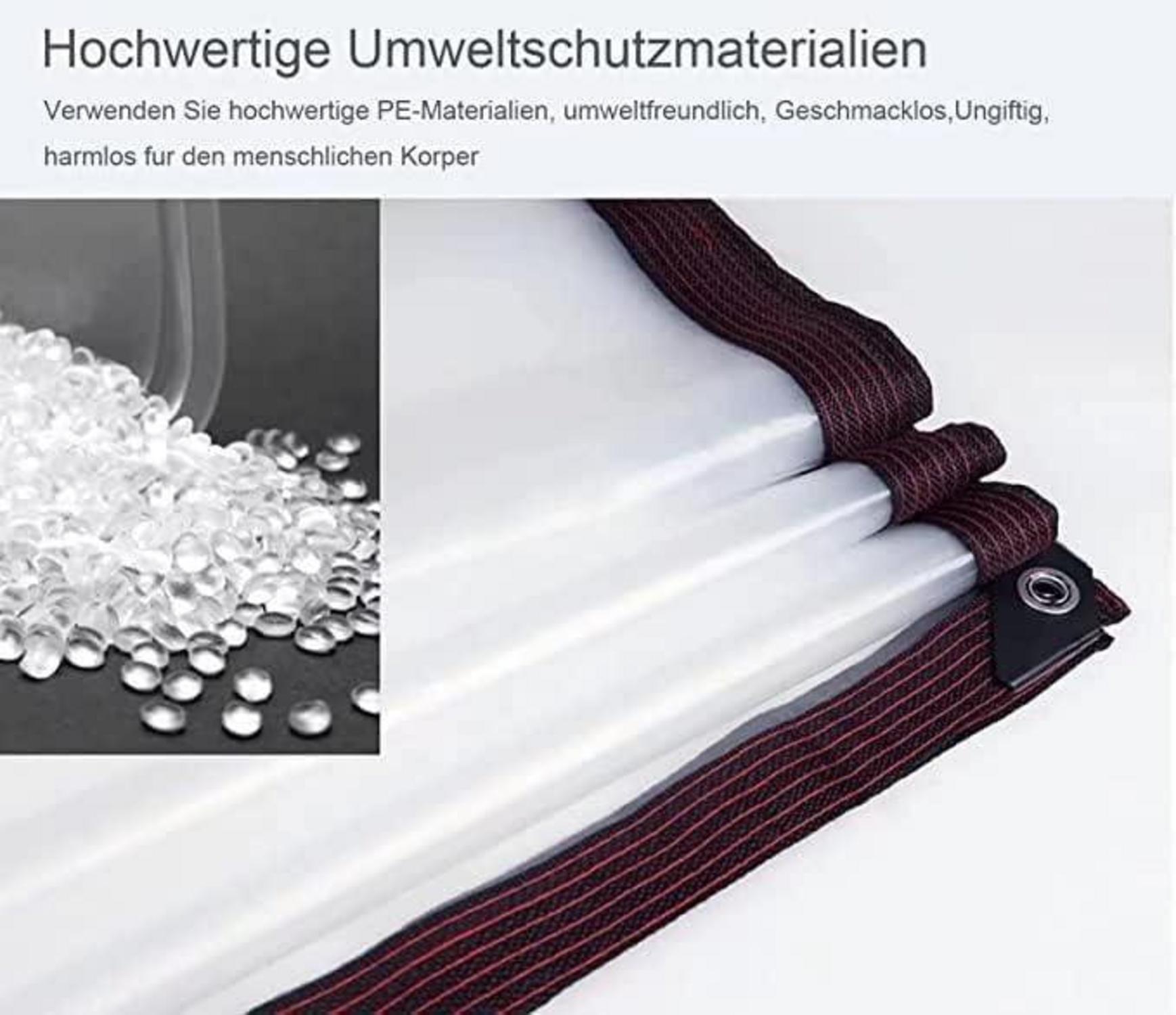 Transparente Plane mit Ösen 2x2m - Wasserdicht, durchsichtig, robust