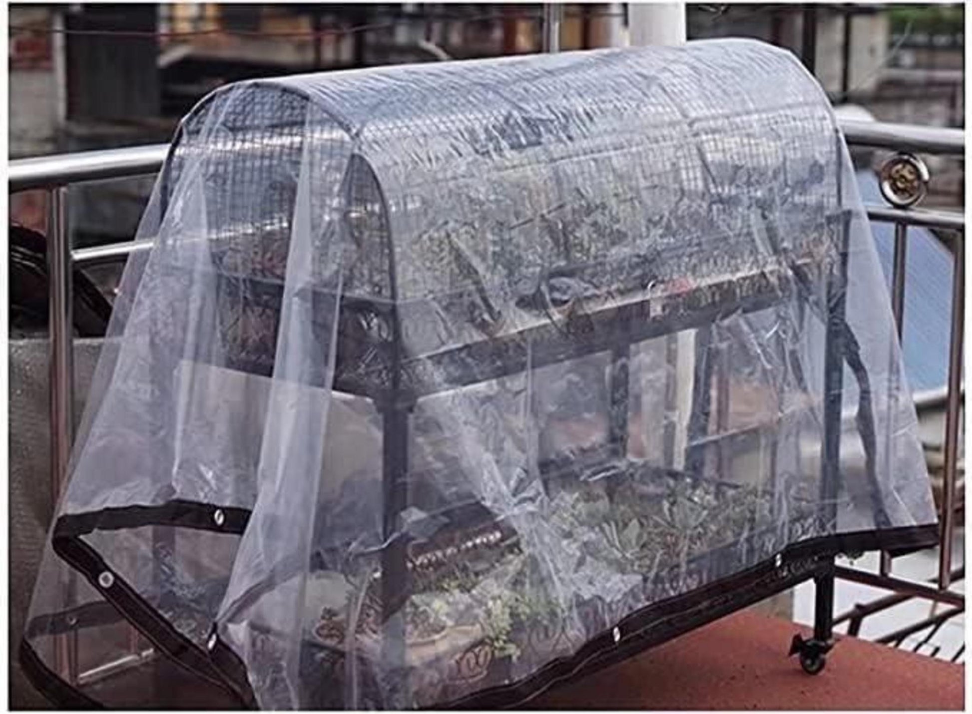 Transparente Plane Wasserdicht mit Ösen 3x4m für Garten