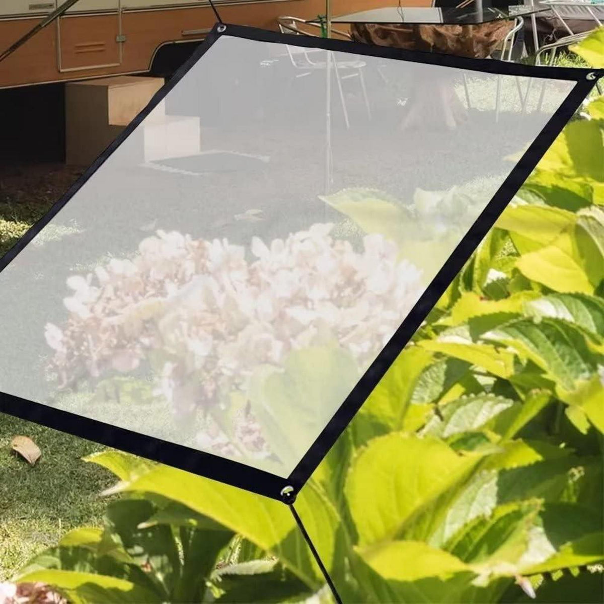 Transparente Abdeckplane mit Ösen, wetterfest, 2x4m
