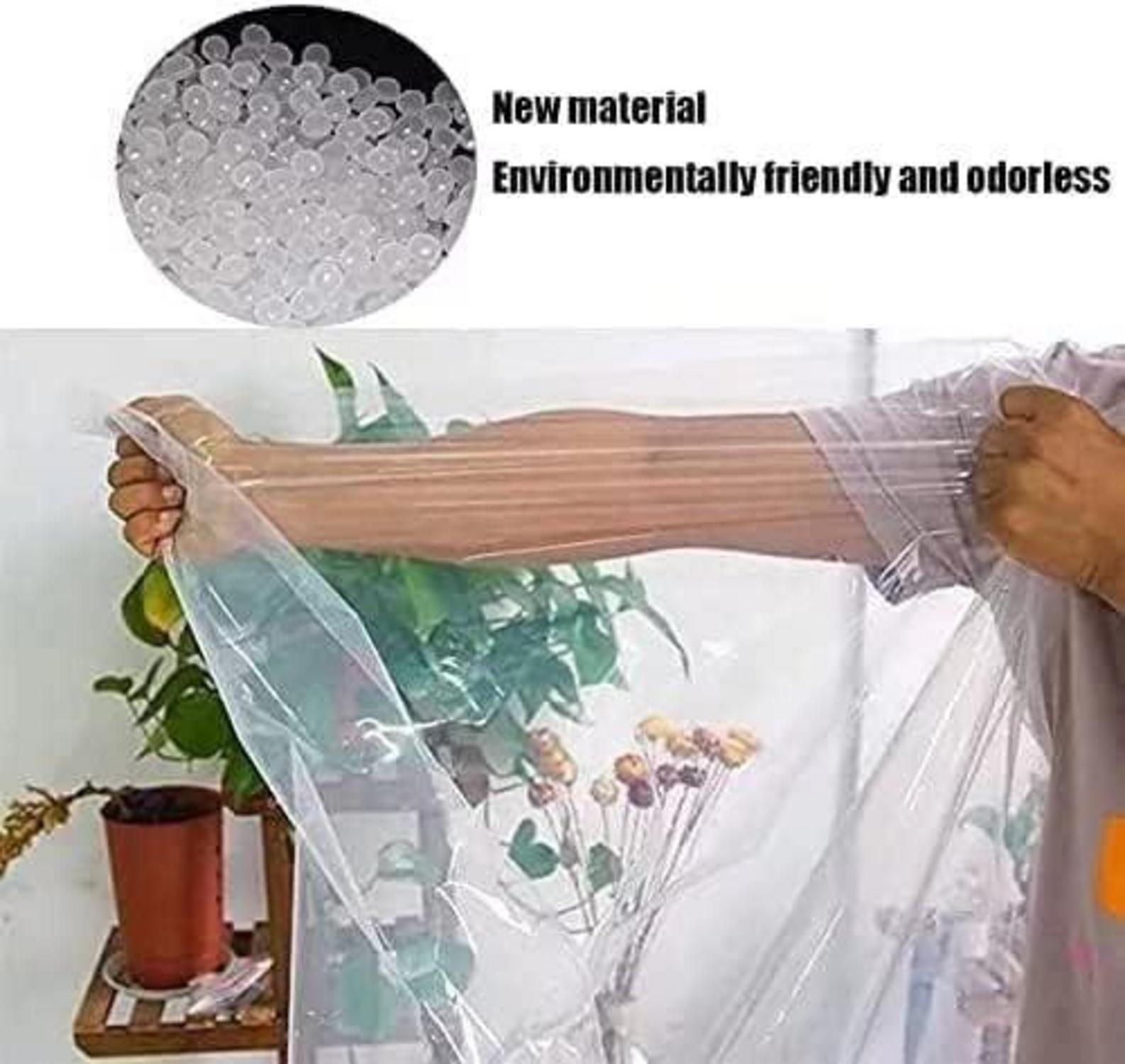 Transparente Plane mit Ösen 2x4m wasserdicht für Garten und Pavillon