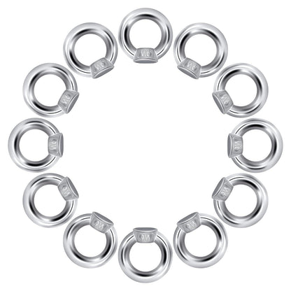 Ringmutter M6 Edelstahl 304, 12 Stück, Hebe- und Aufhängezubehör