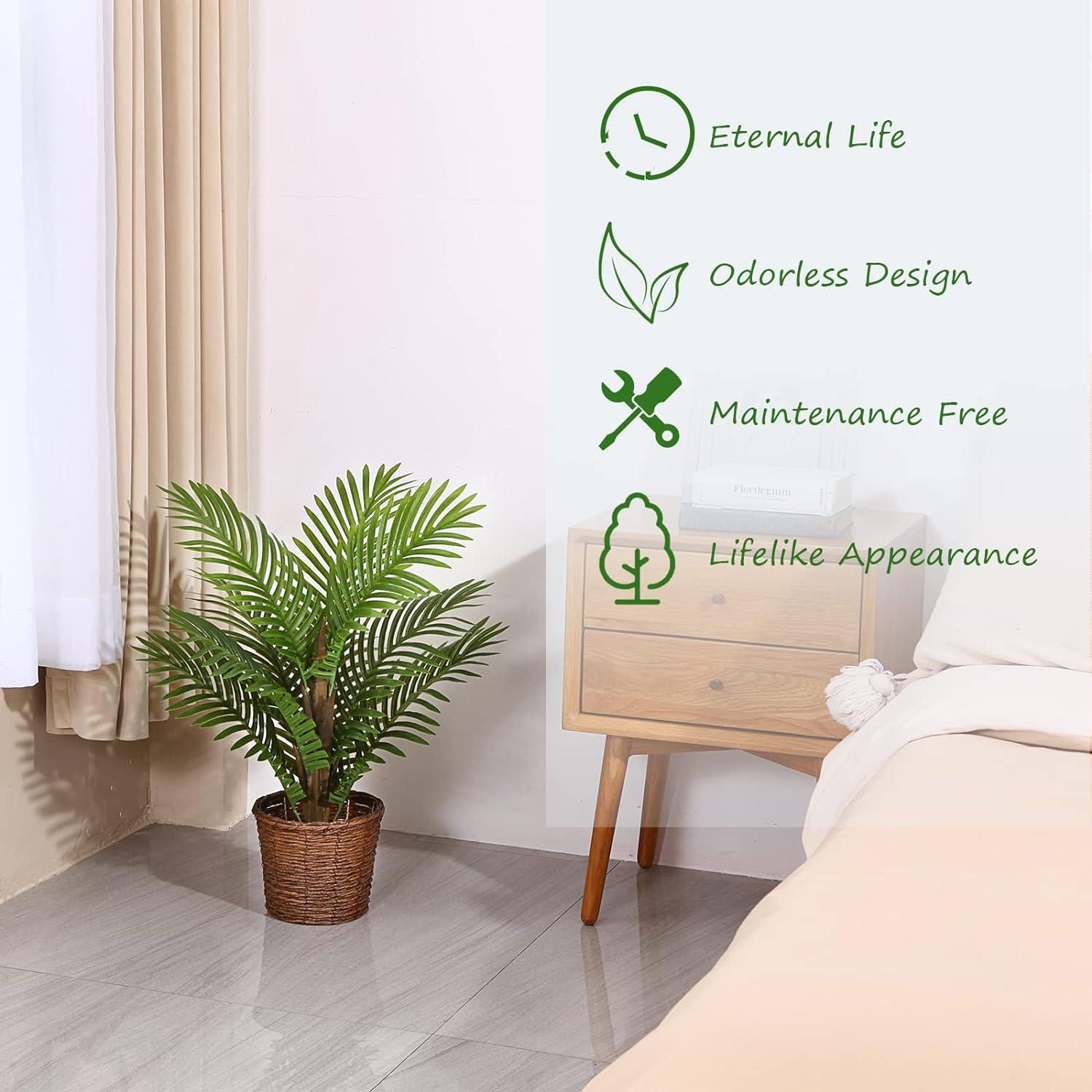 Große Kunstpalme 70cm Areca Palme Deko Wohnzimmer Büro