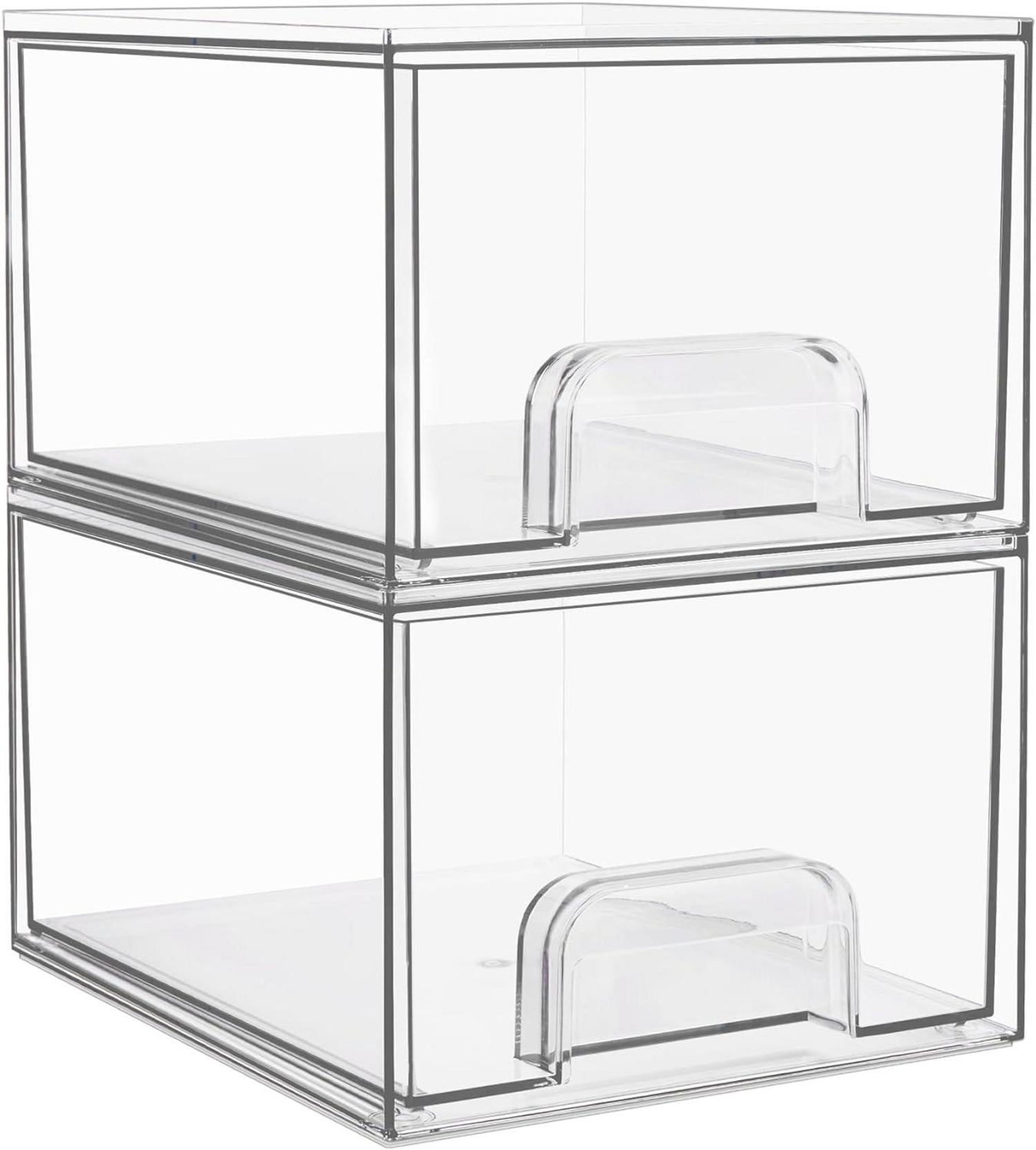 Schubladen Organizer Set Transparent inkl. Rutschfeste Matte
