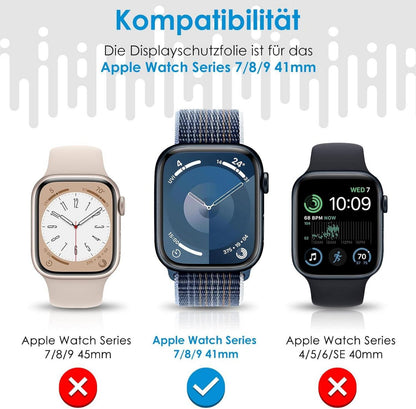Schutzfolie für Apple Watch Series 9/8/7 41 mm - 8