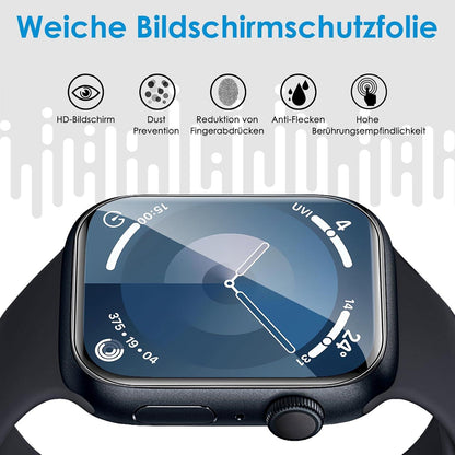 Schutzfolie für Apple Watch Series 9/8/7 41mm - 8er Pack Flexible TPU