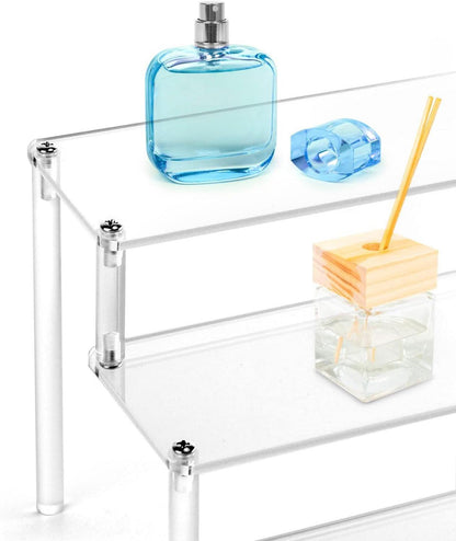 3-Stufiger Acryl Display Ständer für Figuren Schmuck Cupcake Lippenstift Nagellack Gewürz