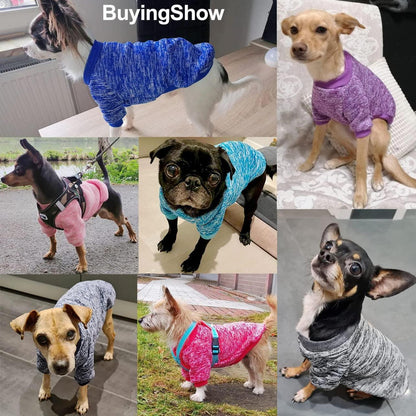 Hundepullover Blau XXL – Warmer Strickpullover für kleine Hunde