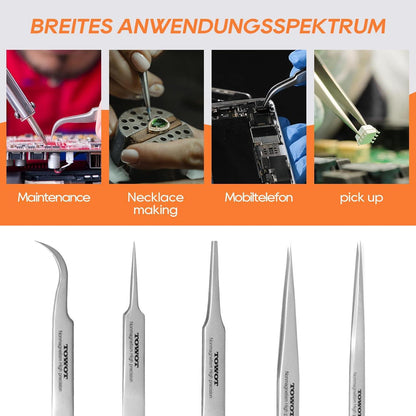 Präzisionspinzette Edelstahl Spitze für Schweiß- und experimentelle Arbeiten