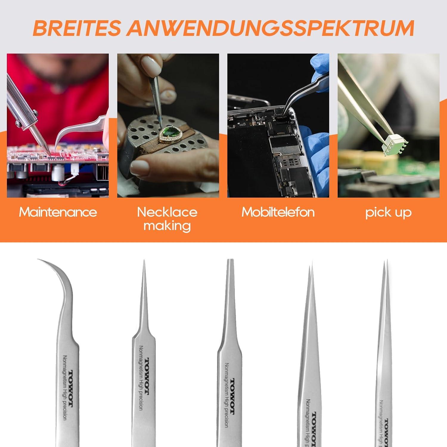 Präzisionspinzette Edelstahl Handwerk Elektronik Löten Schmuckherstellung