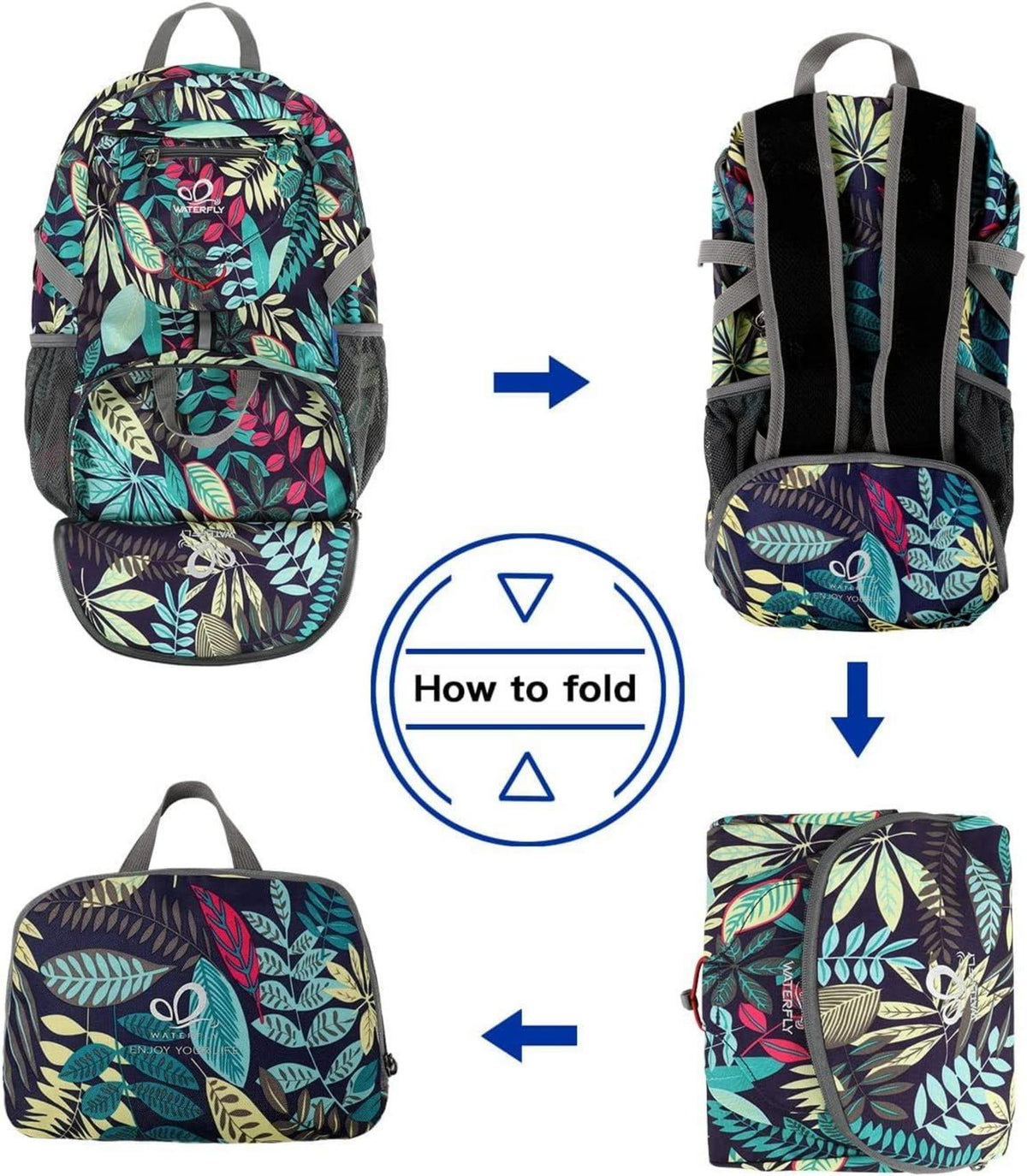 Ultraleichter Faltbarer 20L Rucksack für Wandern Camping Outdoor