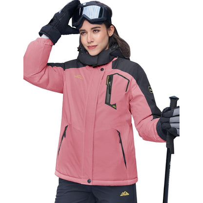 Damen Winterjacke mit Fleece, wasserdicht, Rosig S