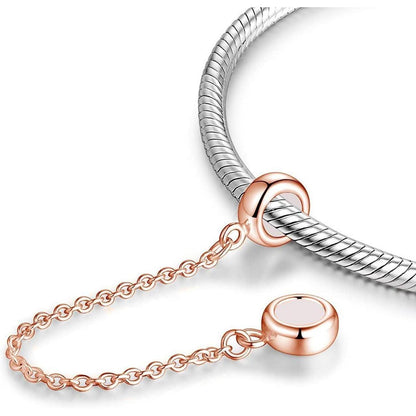 Sterling Silber Charm Stopper für Armbänder Rosegold