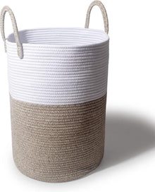 Geflochtener Wäschekorb mit Henkeln 58L Braun 38x50cm