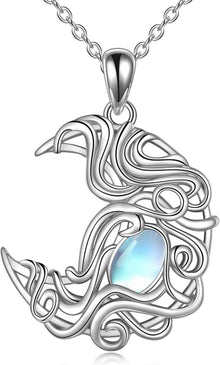 Sterling Silver Moon Pendant Necklace Jewelry Gift