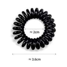 9 Stück Telefonkabel Spiral Haargummis Set - Groß & Klein, 3