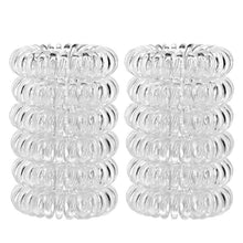12er Set Transparente Spirale Telefonkabel Haargummis