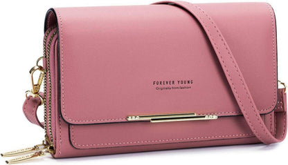 Kleine Damen Umhängetasche PU Leder Crossbody Reisepass Handytasche