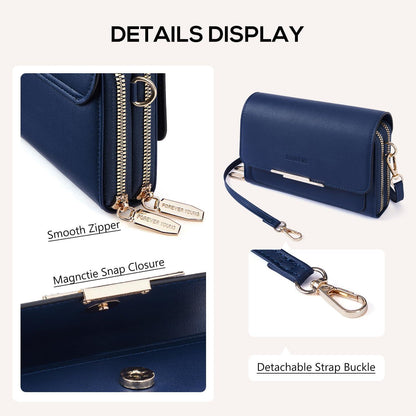 Damen Mini Umhängetasche PU Leder Crossbody Schultertasche
