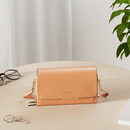 Kleine Damen Handy Umhängetasche PU Leder Crossbody Strass