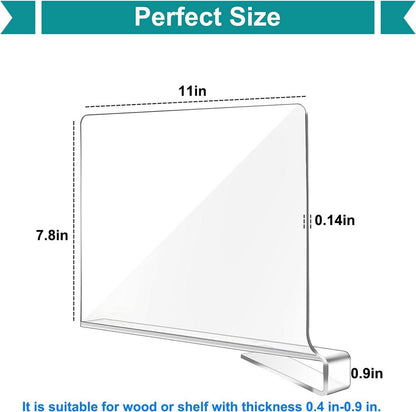 Transparente Acryl Regalteiler Set 6 Stück verstellbar