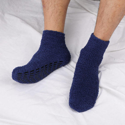 6 Paar flauschige Thermo-Socken mit Anti-Rutsch-Griff