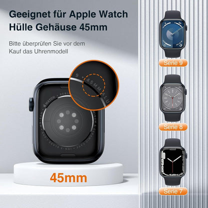 Schutzhülle Apple Watch Series 9/8/7 45mm - Kratzfest & Klar