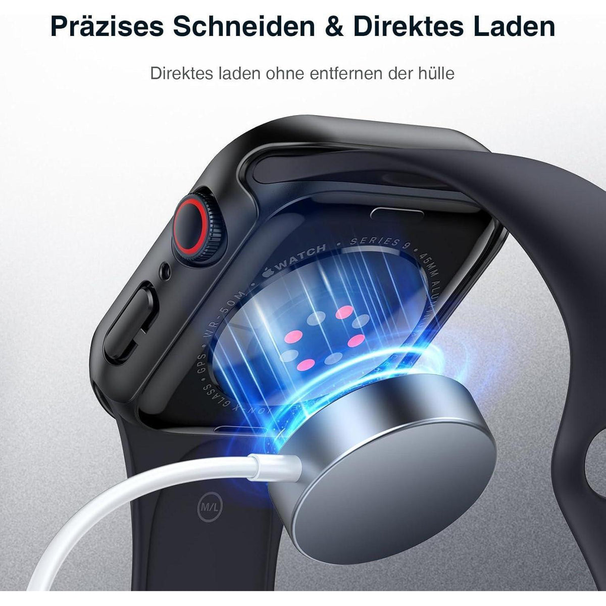 Schutzhülle Apple Watch Series 9/8/7 45mm - Kratzfest & Klar