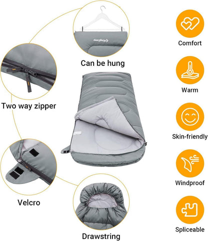 Schlafsack Winter Outdoor Warmer Deckenschlafsack Leicht 3-4