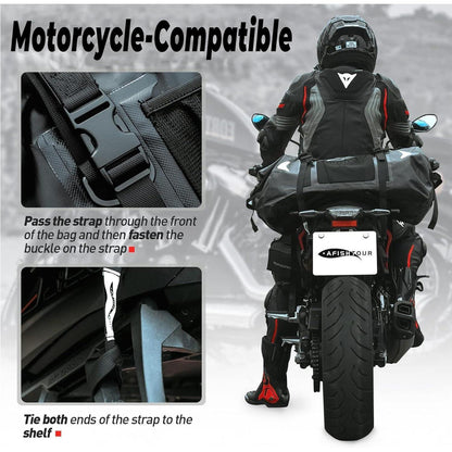 65L Wasserdichte Duffelbag – Reisetasche für Motorrad, Kajak & Boot