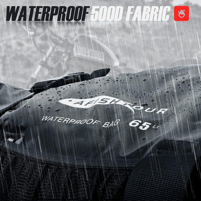 65L Wasserdichte Duffelbag – Reisetasche für Motorrad, Kajak & Boot