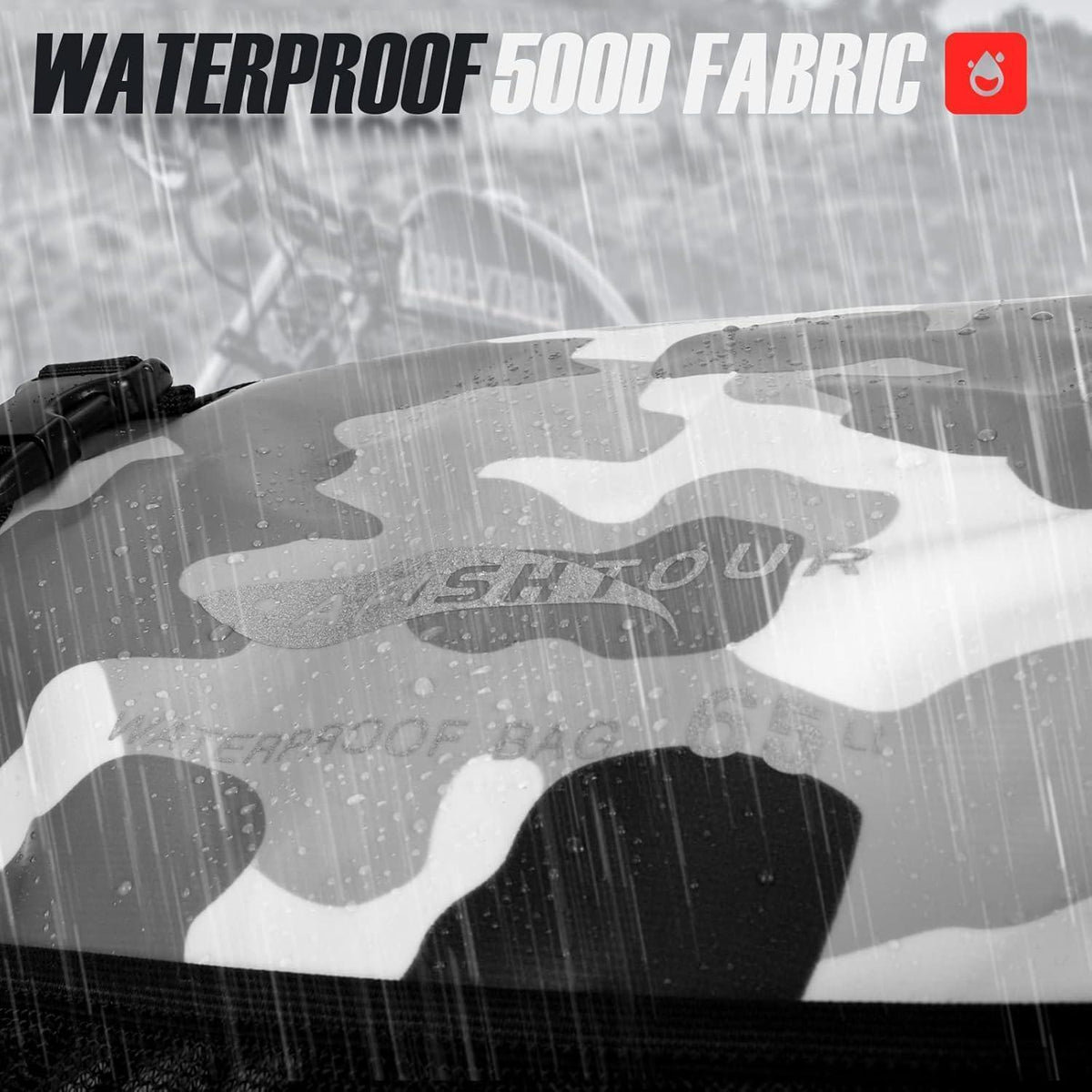 65L Wasserdichte Duffelbag – Reisetasche für Motorrad & Wassersport