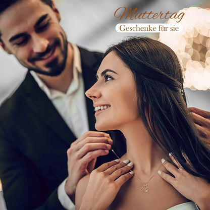 Halskette Damen 925 Sterling Silber Herzanhänger Rosegold