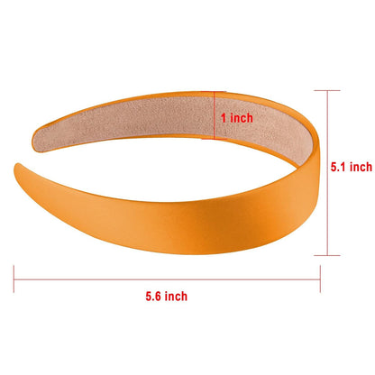 16er Pack Haarreifen Satin Stirnbänder 2,54 cm - 16 Farben