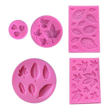 Silikonform Blätter 5er Set – Fondant & Schokolade DIY