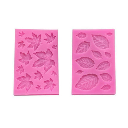 Silikonform Blätter 5er Set – Fondant & Schokolade DIY