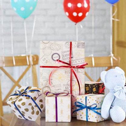 18 Rollen Buntes Ringelband Geschenkband 10m Hochwertige Dekoration