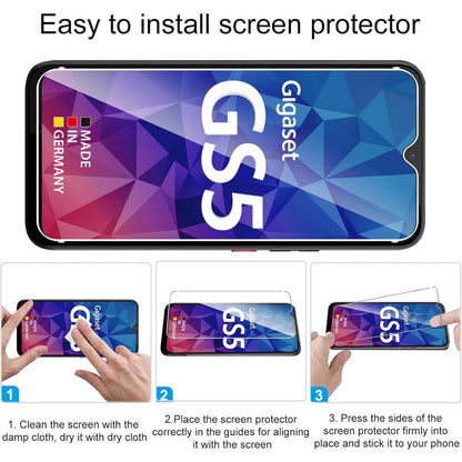 Schutzfolie kompatibel mit Gigaset GS5 Displayschutz 2 Stück