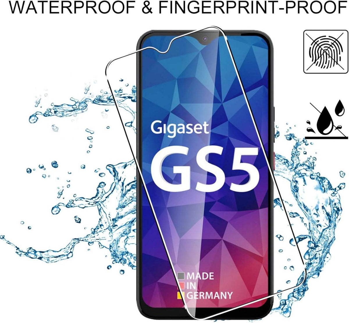 Schutzfolie für Gigaset GS5/GS5 Lite/GS5 Pro/GS4/GS290 - 2er Pack 9H Panzerglas FolieTransparent