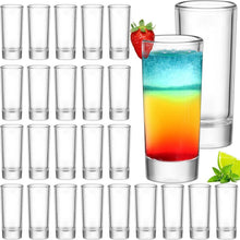 24er Set Schnapsgläser 60ml transparent runde Shotgläser