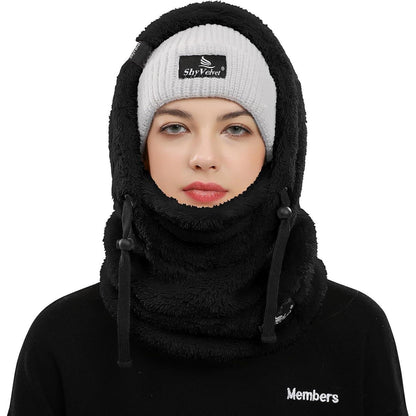 Sturmhaube Fleece Balaclava Damen Herren Winter Thermo Skimütze Schwarz